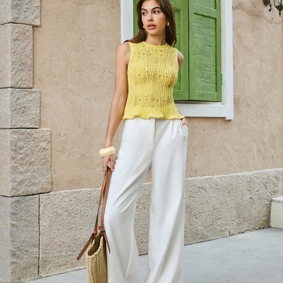 Commense Lettuce Trim Sweater Vest - Picture 3 of 4